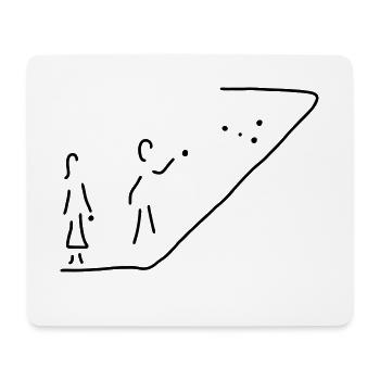 boules spielen - Mousepad (Querformat) - Weiß - Vorne