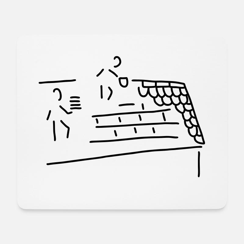 dachdecker - Mousepad (Querformat) - Weiß