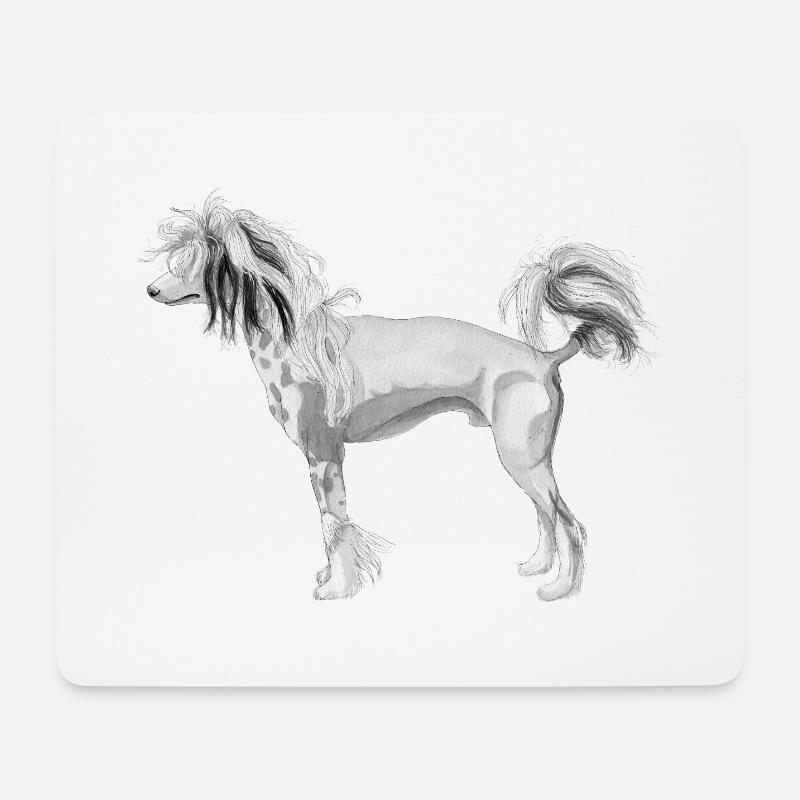 Chinese Crested Dog - Mouse Pad (horizontal) - white