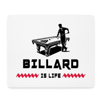 Le billard c'est la vie - Tapis de souris (format paysage) - blanc - Devant