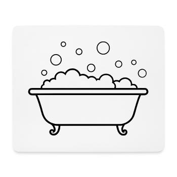 Badewanne mit Blasen - Mousepad (Querformat) - Weiß - Vorne