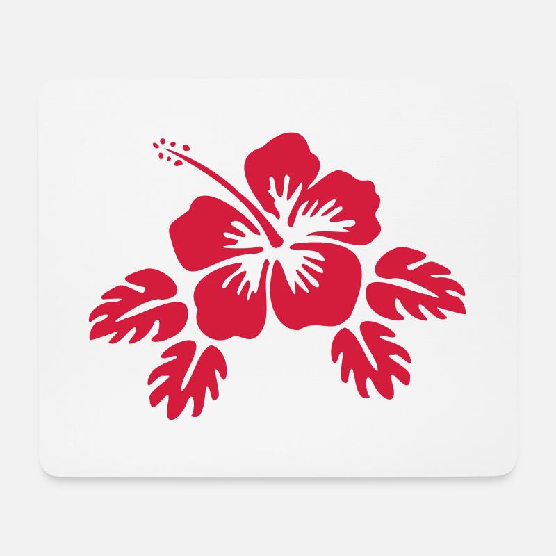 Hibiskusblüte Blüte Blume Aloha - Hibiscus flower - Mousepad (Querformat) - Weiß