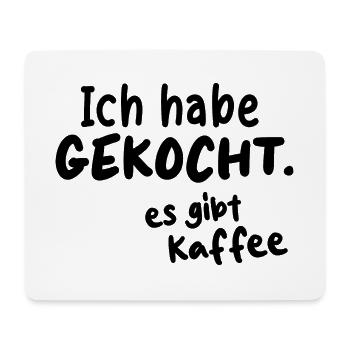 KAFFEE CAFE LIEBHABER BOHNE KOCHEN GEBRÜHT PAUSE - Mousepad (Querformat) - Weiß - Vorne