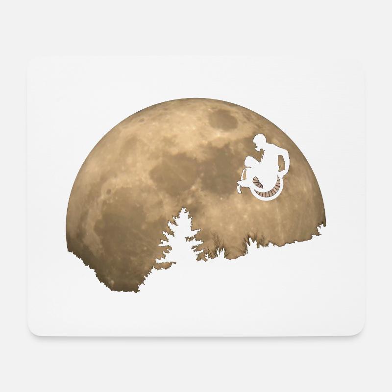 WCMX ET Rollstuhlsprung zum Mond * - Mousepad (Querformat) - Weiß