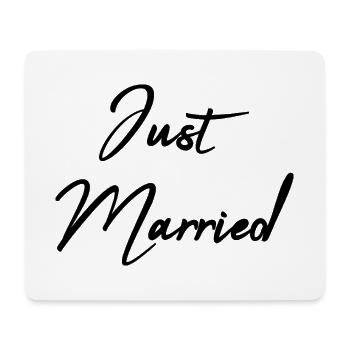 GERADE VERHEIRATET. Junggesellinnenabschied. VALENTINSTAG. PAAR - Mousepad (Querformat) - Weiß - Vorne
