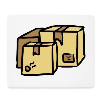 Pakete Zusteller Lieferung packages paquet Post - Mousepad (Querformat) - Weiß - Vorne