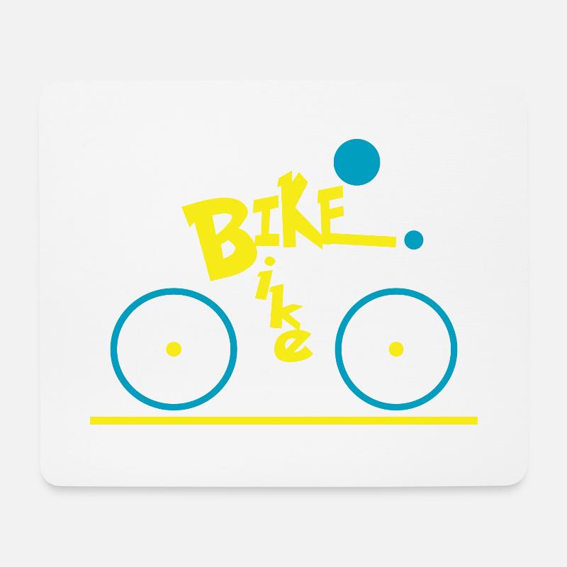 Einfaches Fahrraddesign - Mousepad (Querformat) - Weiß