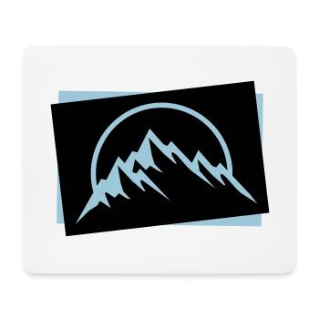 Montagnes symbole de la nature icône - Tapis de souris (format paysage) - blanc - Devant