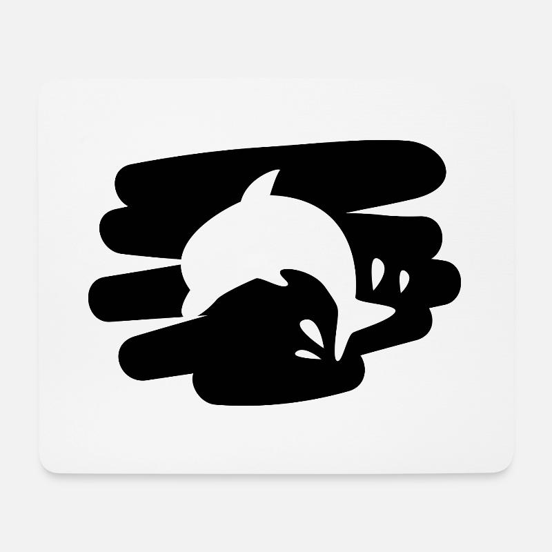Delfin - Säugetier Meerestier Naturschutz Umwelt - Mousepad (Querformat) - Weiß