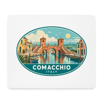 Erleben Sie Comacchio in Italien Vintage Canal Town - Mousepad (Querformat) - Weiß - Vorne