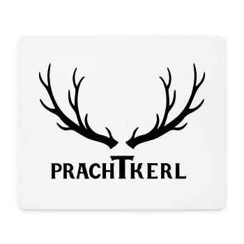 Prachtkerl Hirschgeweih Geschenk - Idee - Mousepad (Querformat) - Weiß - Vorne