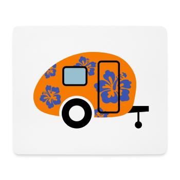 Hibiscus Caravan Caravan Camping Camper - Mouse Pad (horizontal) - white - Front
