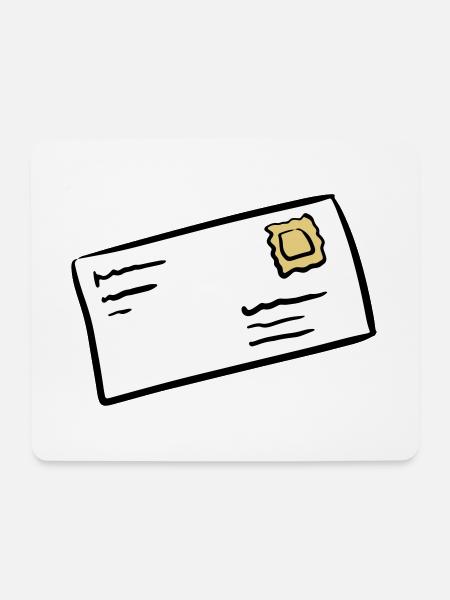 Brief Briefumschlag letter envelope Briefpost - Mousepad (Querformat) - Weiß