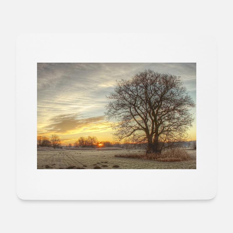 Sunrise over moss - Mouse Pad (horizontal) - white