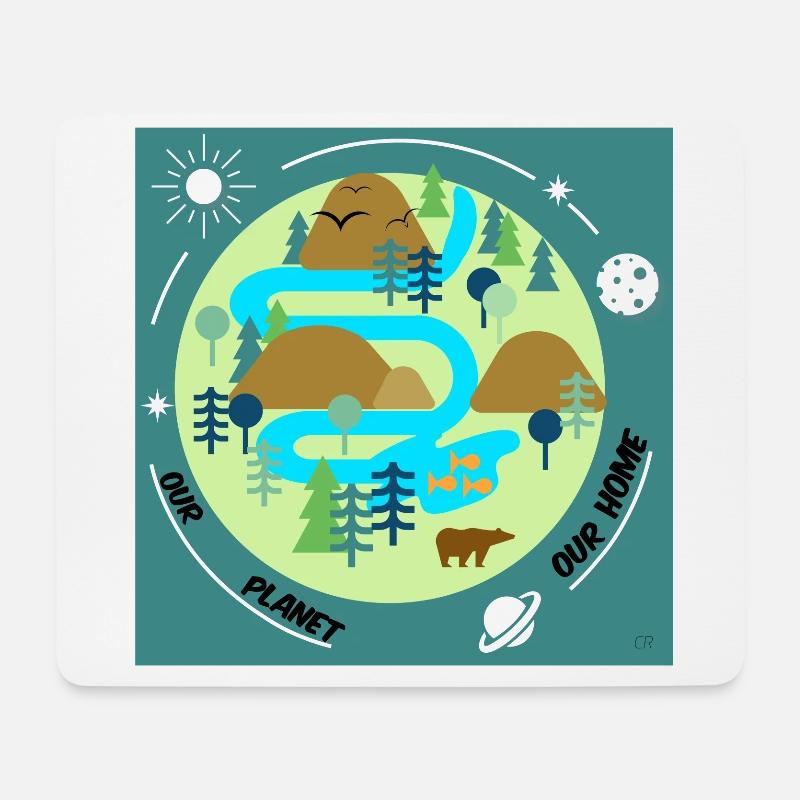 Mather Nature 🐢 - Mouse Pad (horizontal) - white