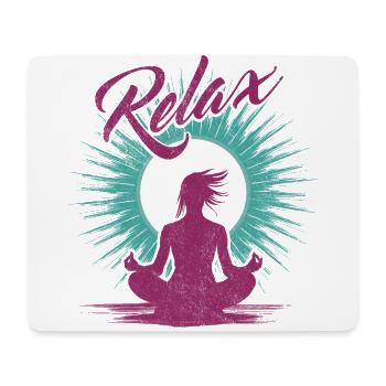 Yoga Relax - Das Wohlbefinden der Meditation - Mousepad (Querformat) - Weiß - Vorne