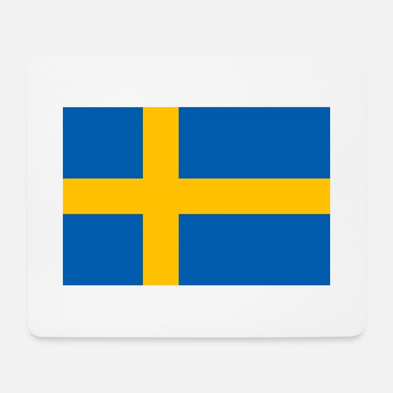 Schweden Flagge Fahne schwedisch - Mousepad (Querformat) - Weiß