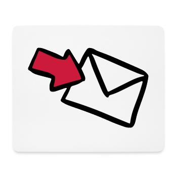 Brief E-Mail mail letter lettre message Versand - Mousepad (Querformat) - Weiß - Vorne