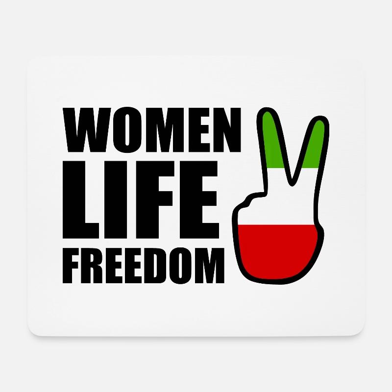 Women life freedom iran - Mousepad (Querformat) - Weiß