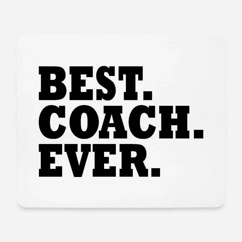 Best coach ever - Mousepad (Querformat) - Weiß