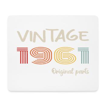 Original 1961 Vintage | Birthday present 1961 - Mouse Pad (horizontal) - white - Front