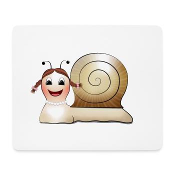 Heidi Schneck freut sich - Mousepad (Querformat) - Weiß - Vorne