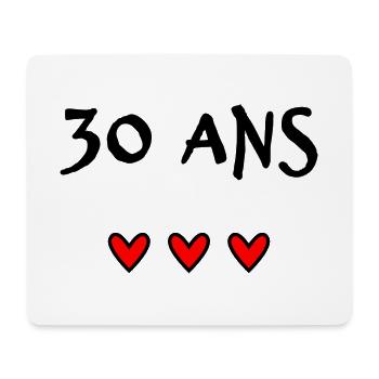 30. 30 YEARS. 30th ANNIVERSARY. 30 YEARS ANNIVERSARY. - Mouse Pad (horizontal) - white - Front