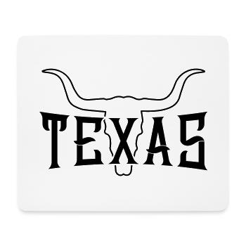 texas bulle skelett symbol - Mousepad (Querformat) - Weiß - Vorne