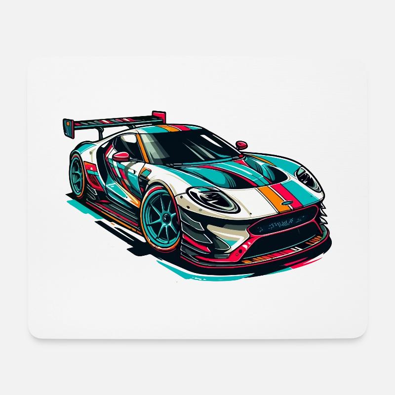 Sportwagen - Mousepad (Querformat) - Weiß