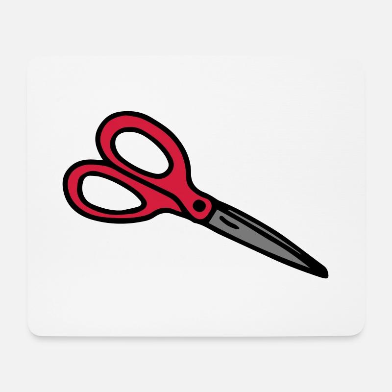 Schere Basteln Schneiderin Friseurin Friseur - Mousepad (Querformat) - Weiß