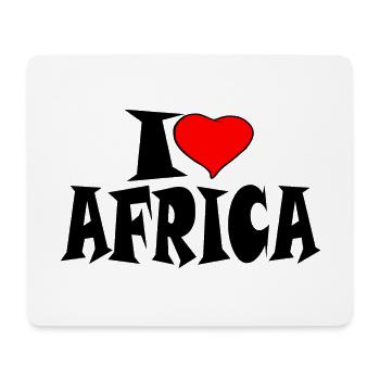 Africa - I Love Africa - Ich Liebe Afrika - Mousepad (Querformat) - Weiß - Vorne