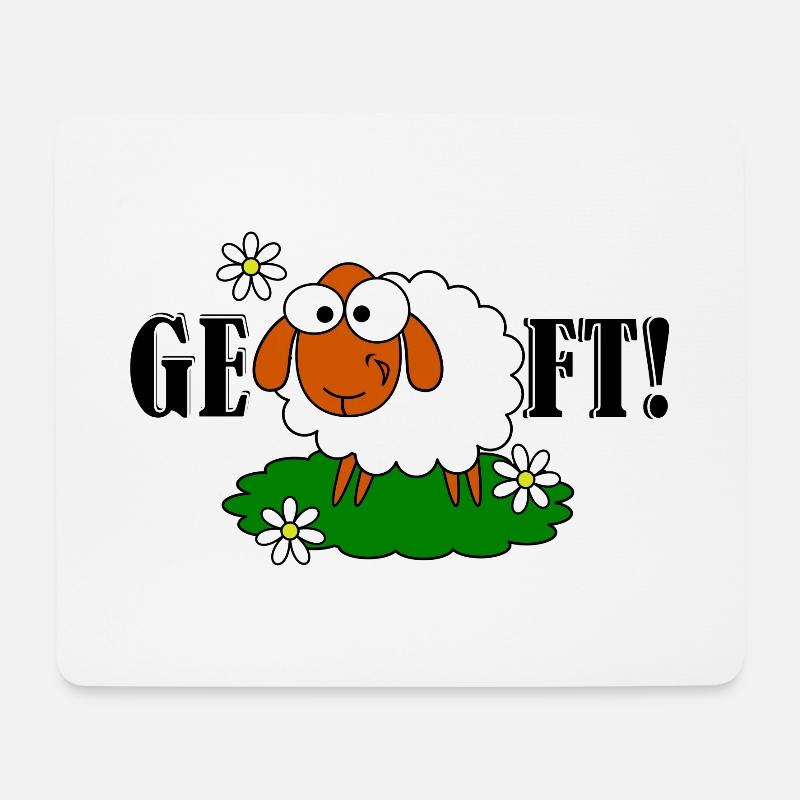 GE - SCHAF - FT! - Mousepad (Querformat) - Weiß