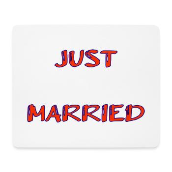 GERADE VERHEIRATET. Junggesellinnenabschied. VALENTINSTAG. PAAR - Mousepad (Querformat) - Weiß - Vorne