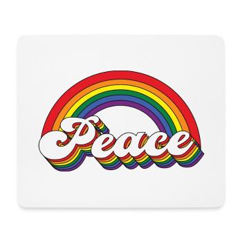 Peace Rainbow - Mousepad (Querformat) - Weiß - Vorne