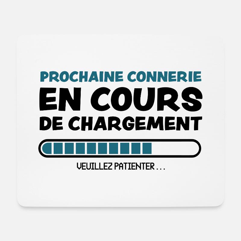 connerie en cours de chargement - Tapis de souris (format paysage) - blanc