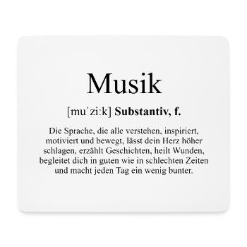 Musik Definition Dictionary - Mousepad (Querformat) - Weiß - Vorne