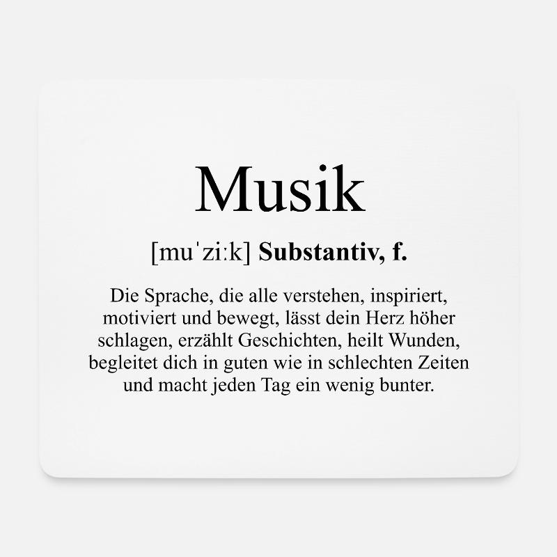 Musik Definition Dictionary - Mousepad (Querformat) - Weiß
