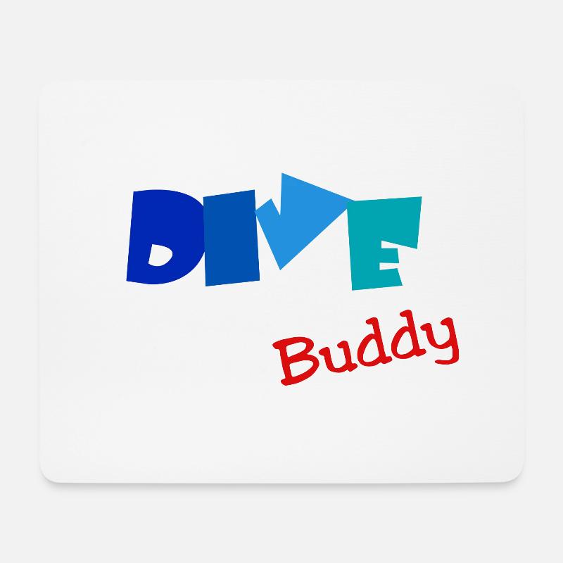 Dive Buddy - Mousepad (Querformat) - Weiß