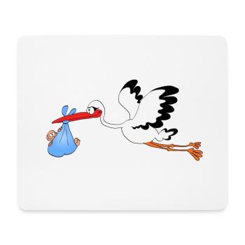 Storch - Mousepad (Querformat) - Weiß - Vorne