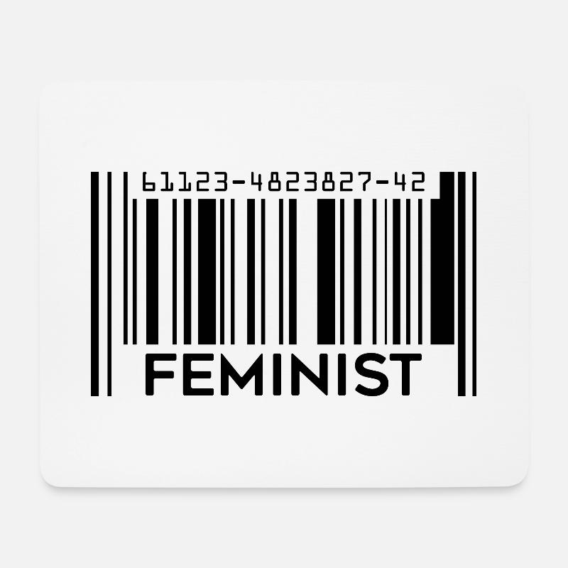Feministischer Girl Power Barcode - Mousepad (Querformat) - Weiß