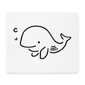 WAL FISCH MEER OZEAN UNTERWASSER TIEFSEE TAUCHER - Mousepad (Querformat) - Weiß - Vorne