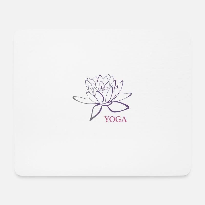 YOGA - Mousepad (Querformat) - Weiß