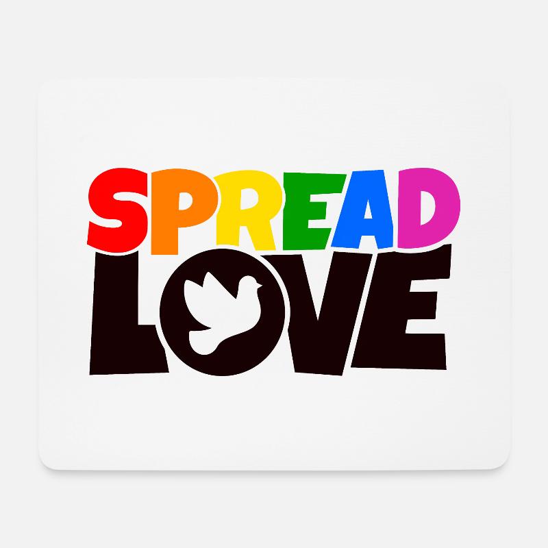 Freiheit und Frieden für bunte Vielfalt - Mousepad (Querformat) - Weiß