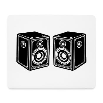 Haut-parleur audio - Tapis de souris (format paysage) - blanc - Devant