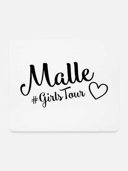 malle girls tour herz - Mousepad (Querformat) - Weiß
