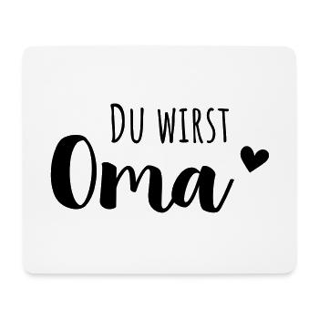 Du wirst Oma! Schwangerschaftsverkündung - Mousepad (Querformat) - Weiß - Vorne