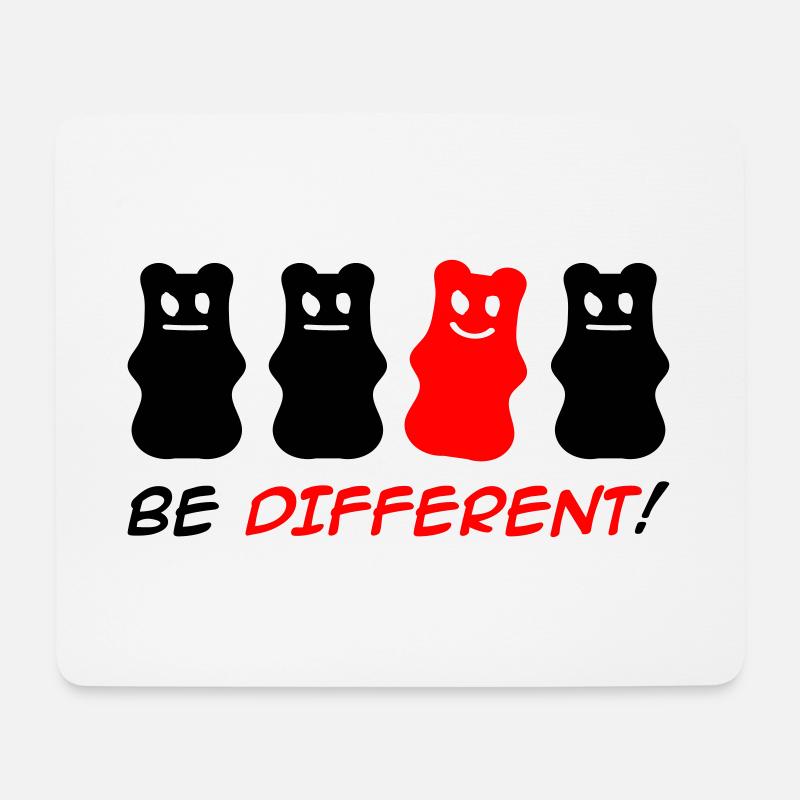Be Different! - Mousepad (Querformat) - Weiß