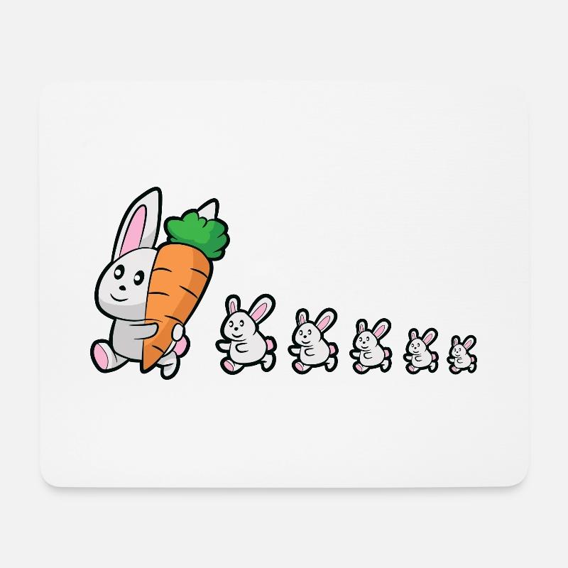 Hasen - Mousepad (Querformat) - Weiß