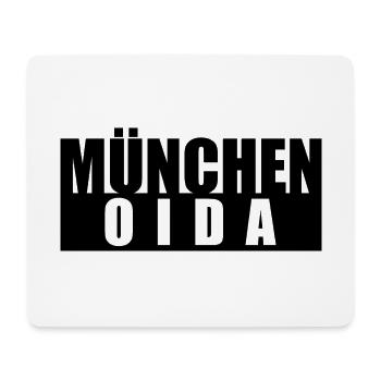 München Oida - Freshes Design Lieblingsstadt - Mousepad (Querformat) - Weiß - Vorne