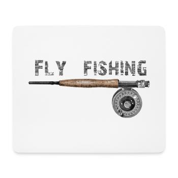 Fly fishing - Mouse Pad (horizontal) - white - Front